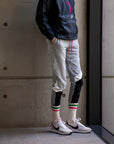 Men's Vintage Stripe Socks - Green, Pink, & Cream