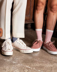 Women's Swoony Lines Pink & Ivory Socks