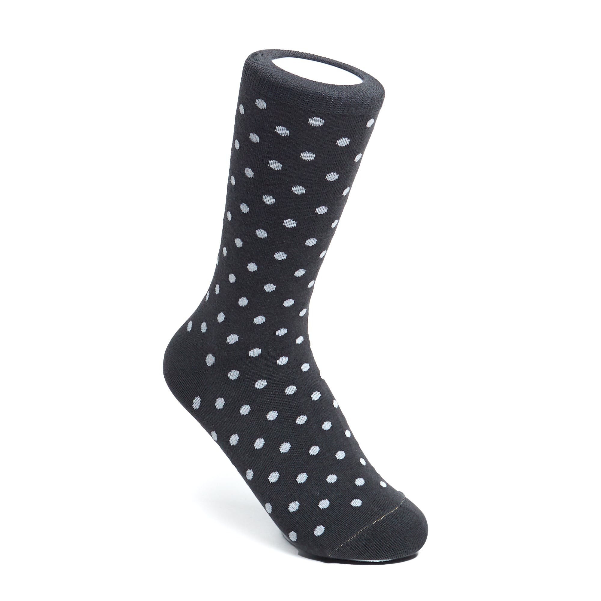 Women&#39;s Polka Dot Patterned Socks - Gray &amp; White