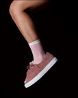 Women's Swoony Lines Socks - Pink & Ivory