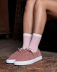Women's Swoony Lines Socks - Pink & Ivory