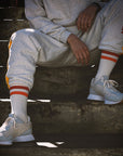 Men's Vintage Stripe Socks - Red, Orange, & Cream