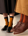 Women's BLanCHE Socks - Black, Orange, & Green