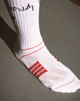 Women's Love You This Much Athletic Socks, White Socks