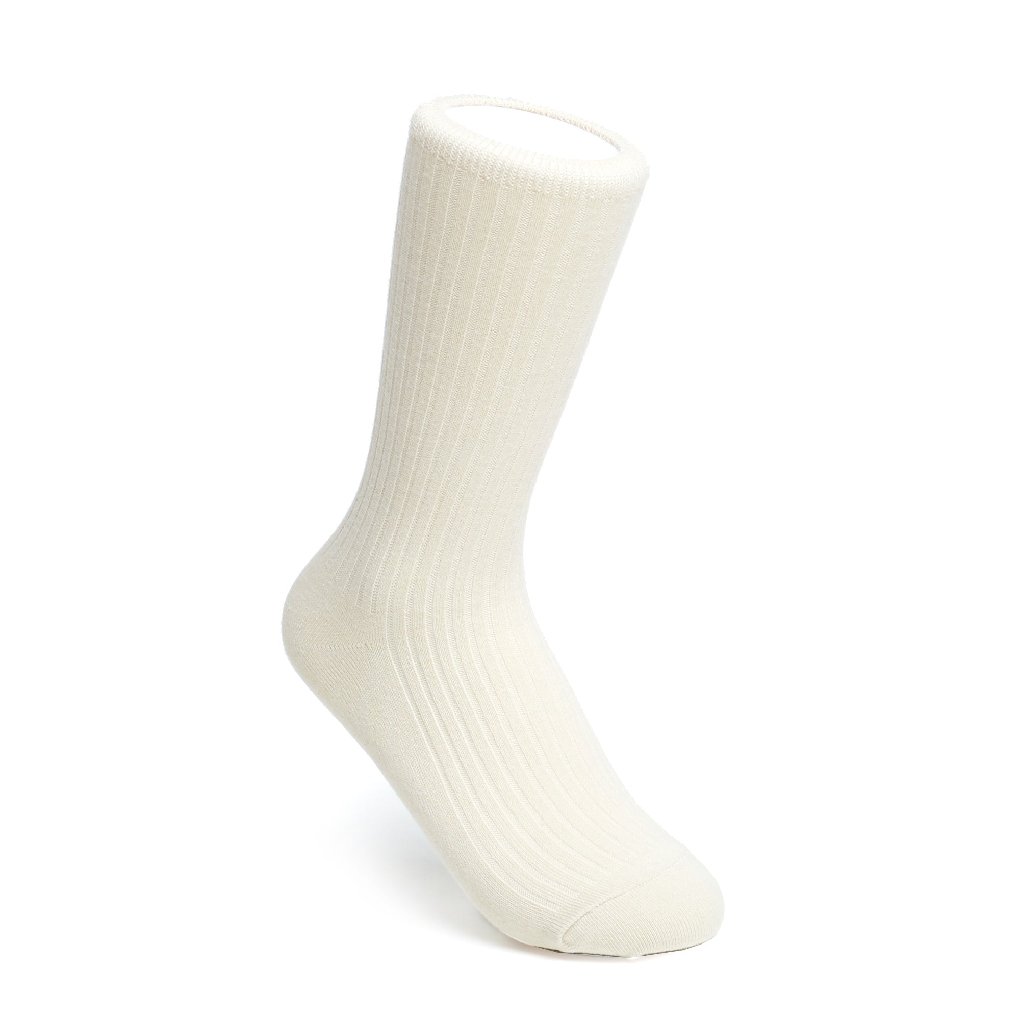 Women&#39;s Cotton Ribbed Socks - Vanilla Cream