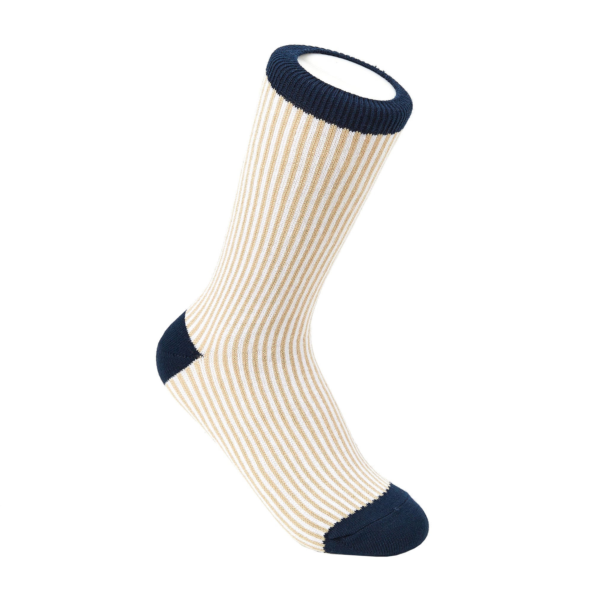 Women&#39;s Swoony Lines  Beige, Ivory &amp; Navy Socks