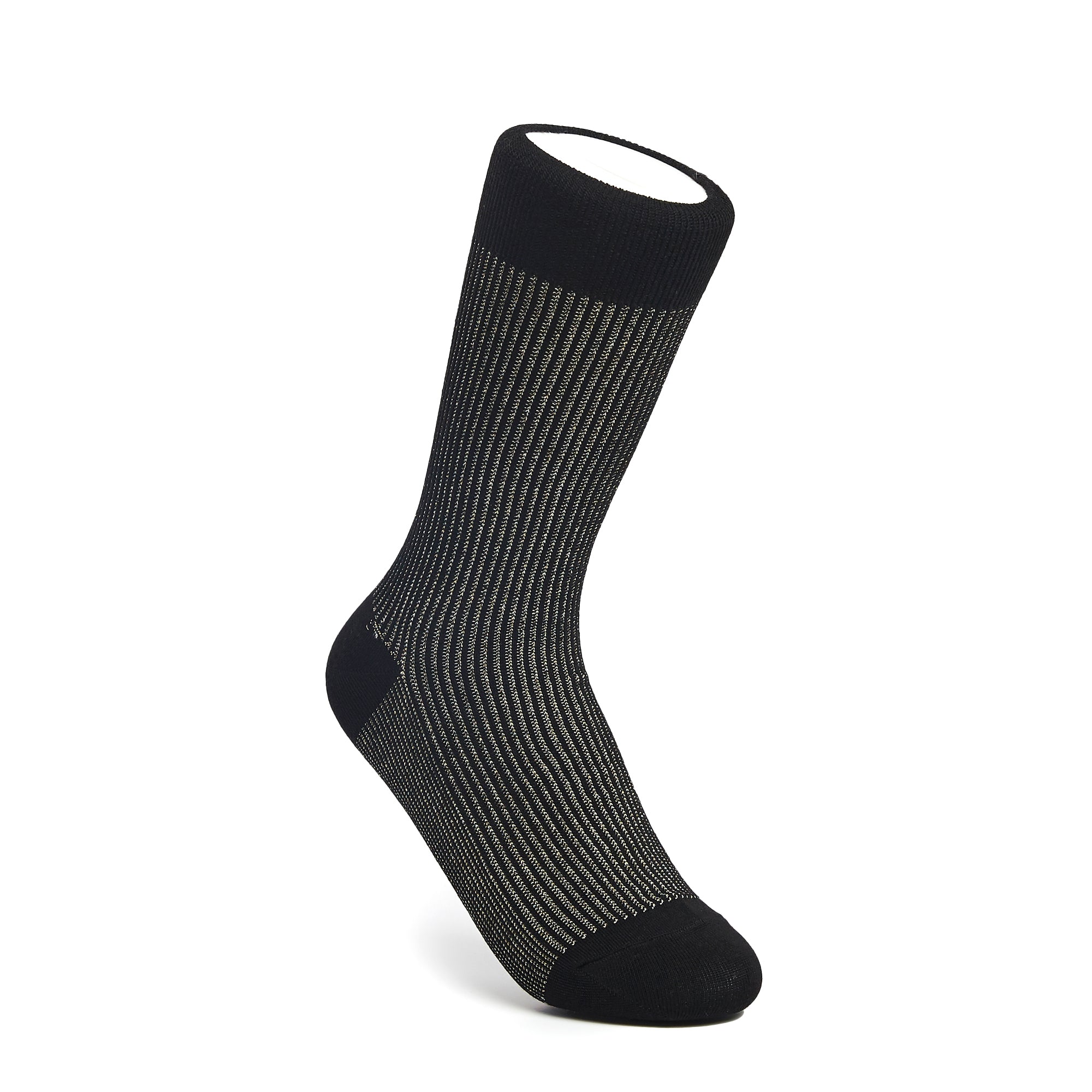 Two-Tone Ribbed - Black/Gold - Votta Socks