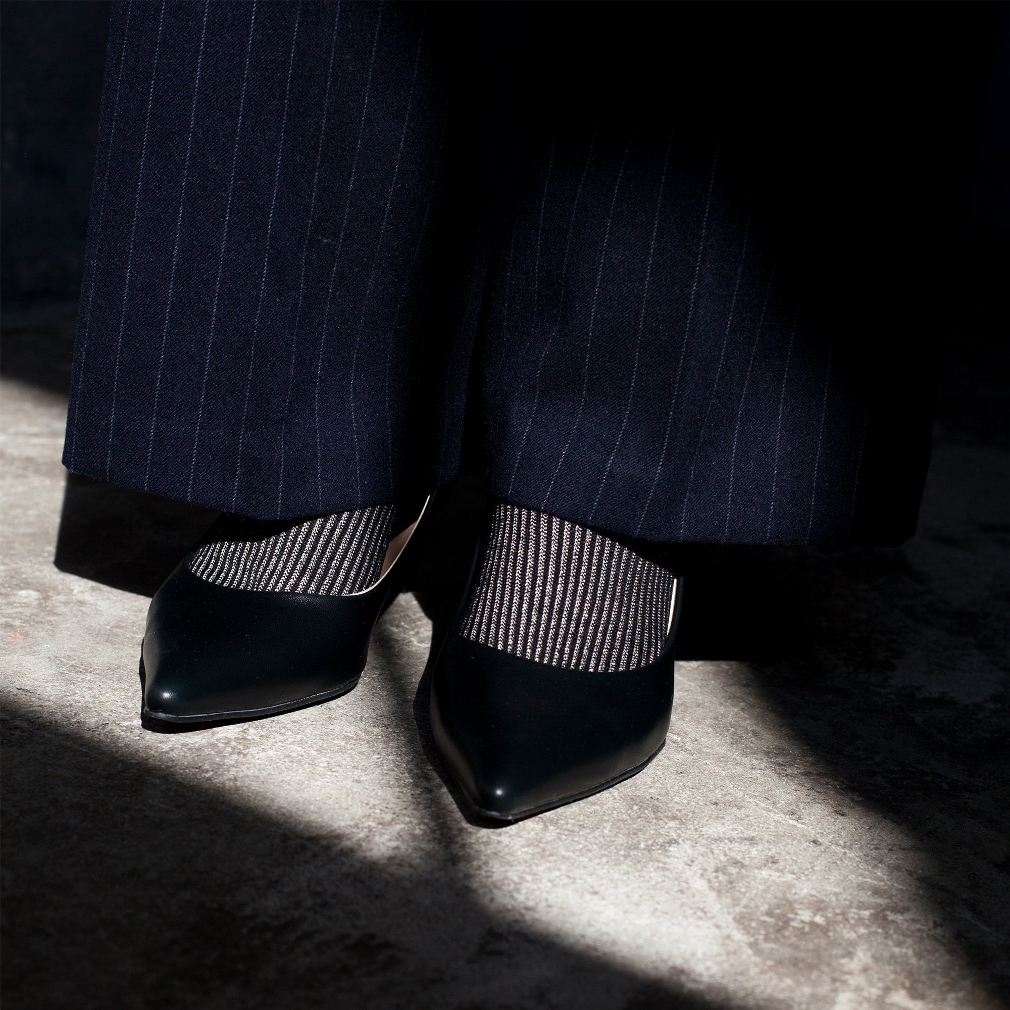 Two-Tone Ribbed - Black/Gold - Votta Socks